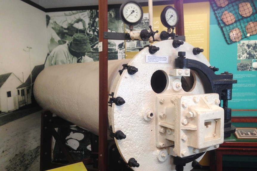 The first recompression chamber in the Broome Museum