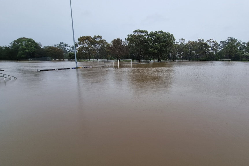 a river overflowing