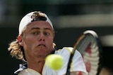 Lleyton Hewitt during Wimbledon second round