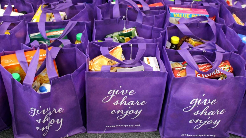 Christmas food hampers at Canberra City Care