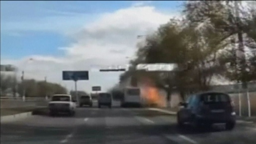 Dashboard video of a suicide attack on a Volgograd bus in October
