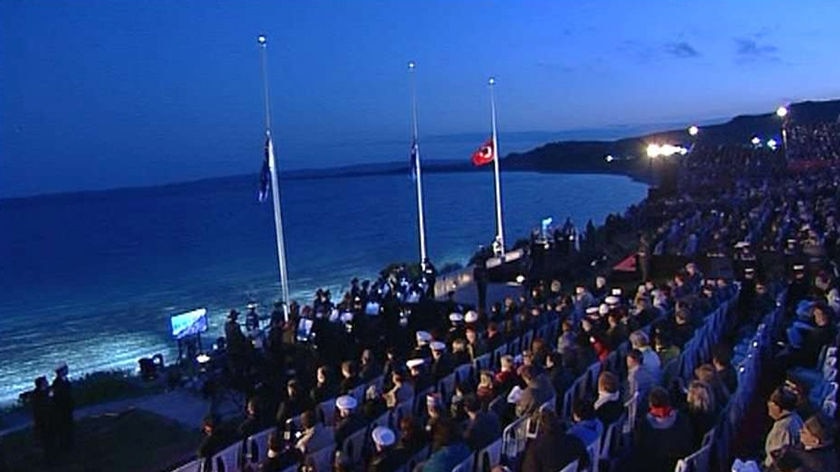 "They died so that we could be free," said one Australian at a Gallipoli Anzac Day ceremony.