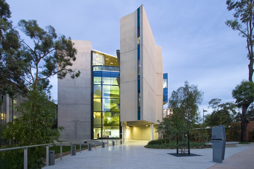 QBI building on Feeney Way, named after philanthropist Chuck Feeney, at University of Queensland