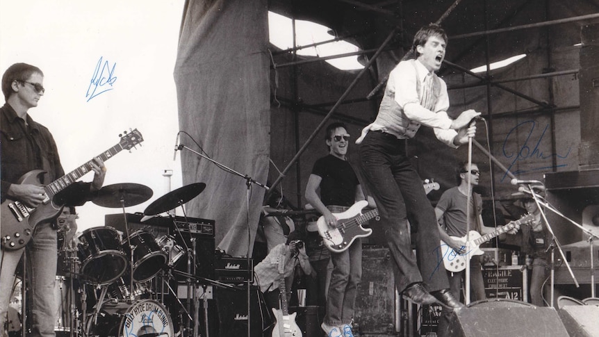 Young Doc Neeson in full flight with his band The Angels