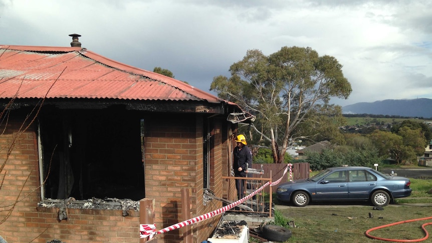 A man was critically injured in a fire in a Clarendon Vale house.