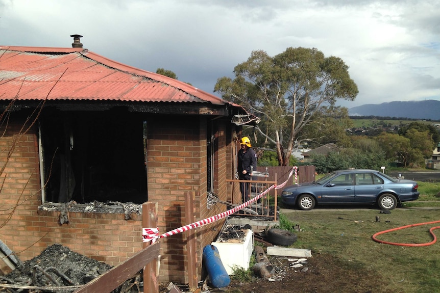 A man was critically injured in a fire in a Clarendon Vale house.