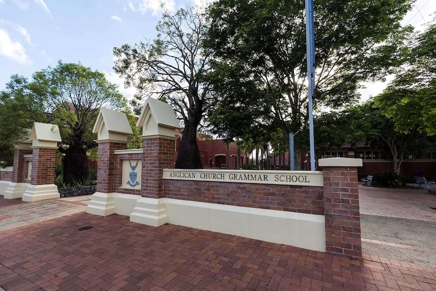 The front entrance to Brisbane's Anglican Church Grammar School