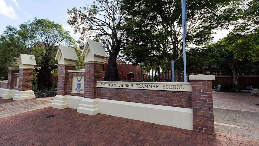 The front entrance to Brisbane's Anglican Church Grammar School