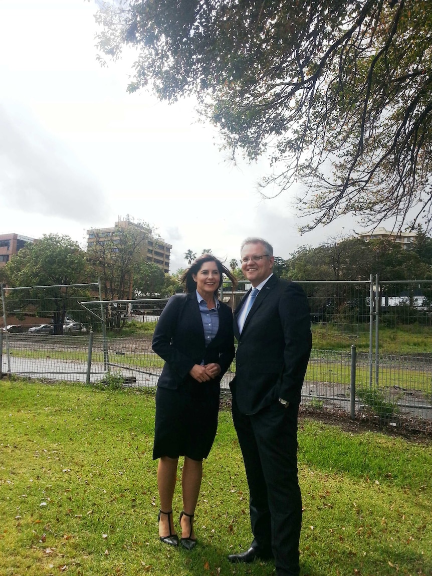 Treasurer Scott Morrison at the site for the Commonwealth Agency in Gosford