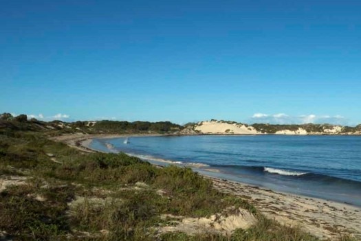 The coastline at Arrowsmith where a green hydrogen plant is being constructed.