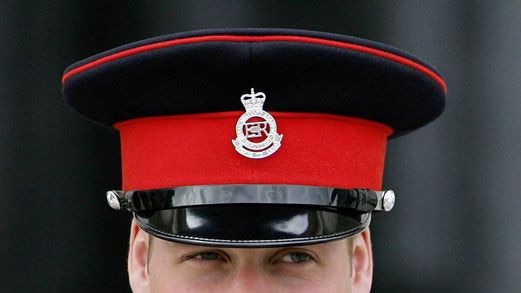 mid shot of Prince William in Sandhurst uniform