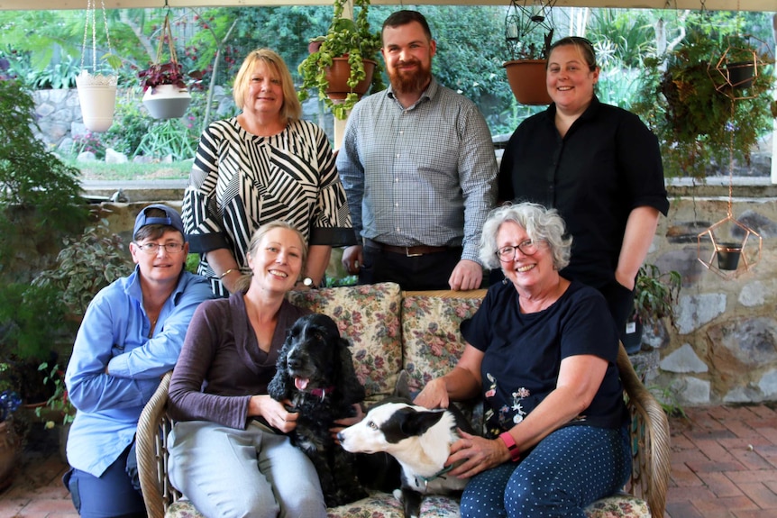 Volunteer pet detectives and admins of the Canberra Lost Pet Database Facebook page, with Curious Canberran Dinny McGettigan.
