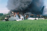 Garuda jet crash at Yogyakarta airport