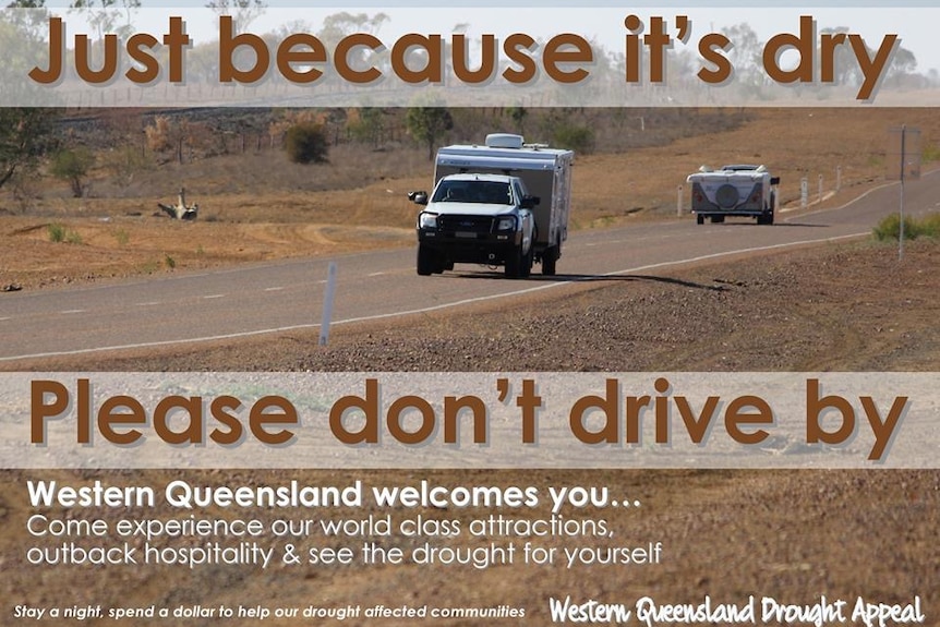 Western Qld Drought Appeal sign