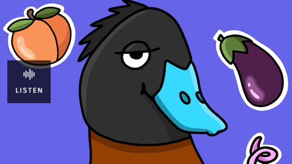 A illustration of a duck. Has Audio.