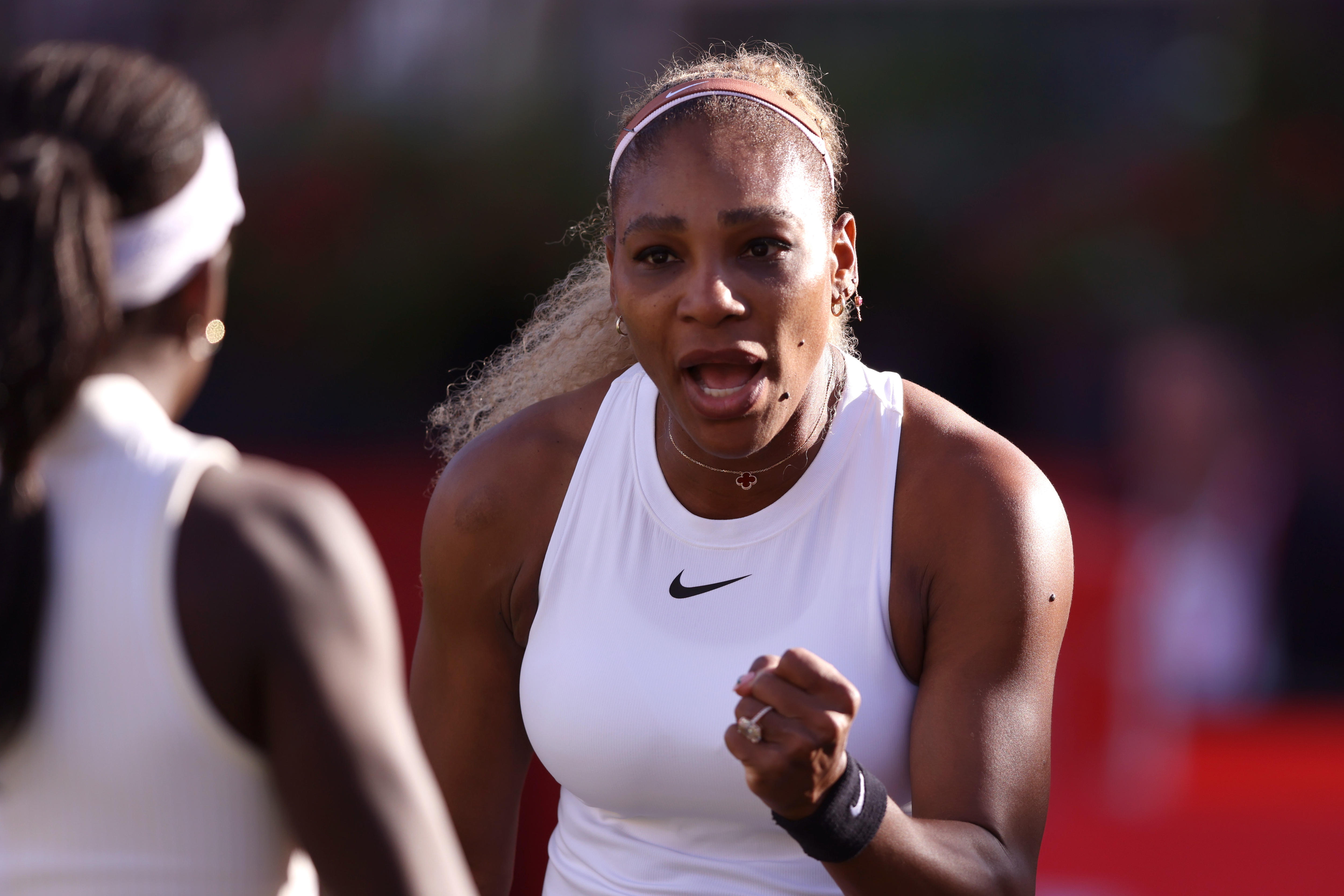 Serena Williams makes winning return to court at Q