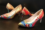 WA-based Noongar artist Peter Farmer's shoes