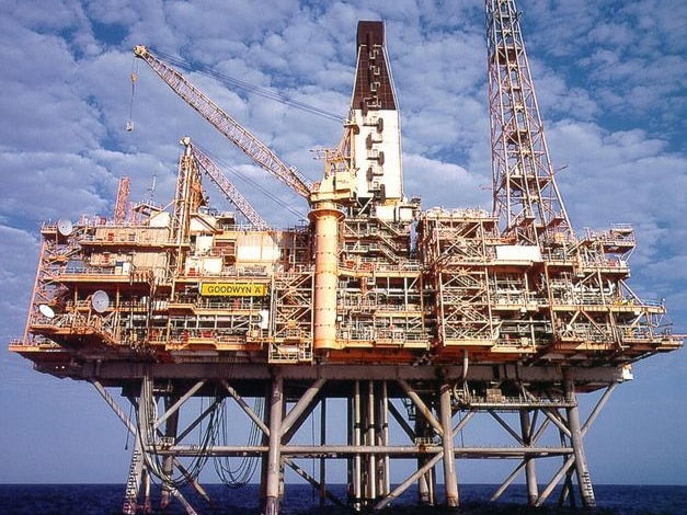The Goodwyn A offshore gas production facility off WA