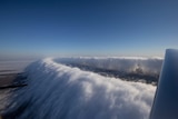 A morning glory cloud taken from a glider.