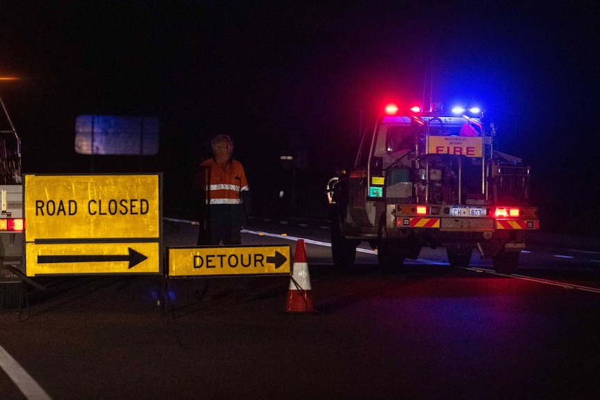 A roadblock outside of Bullsbrook