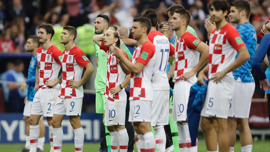 Croatia players look dejected after World Cup final loss