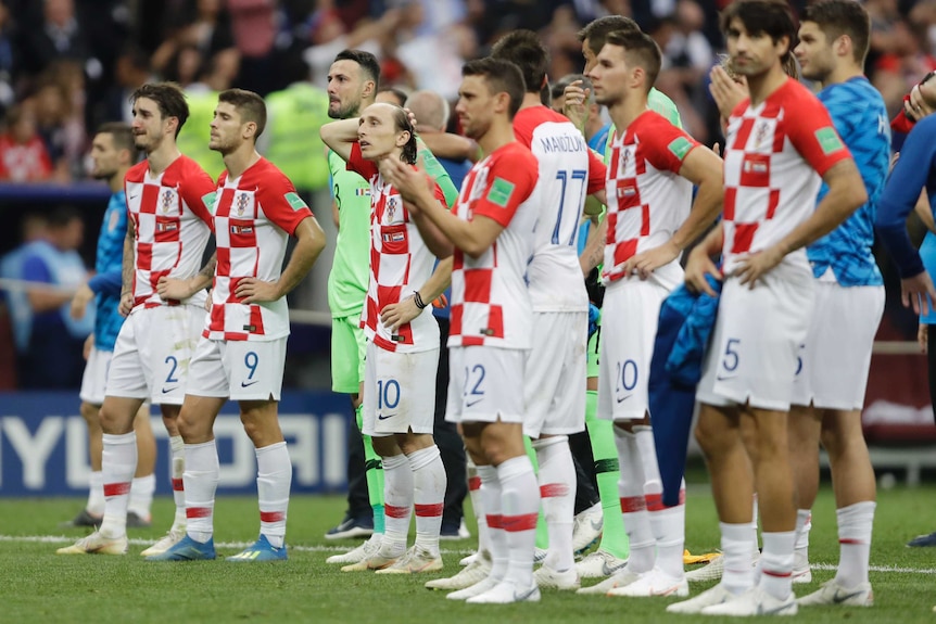 Croatia players look dejected after World Cup final loss