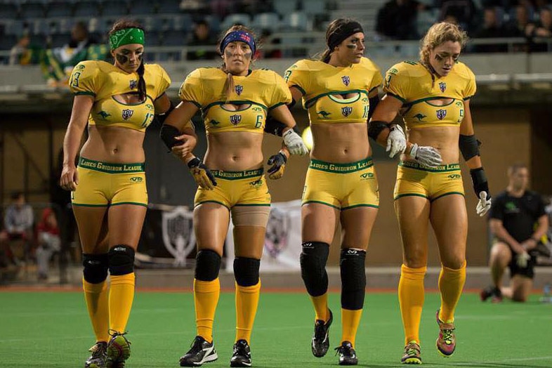 Women's gridiron players ditch skimpy uniforms to tackle fullcontact
