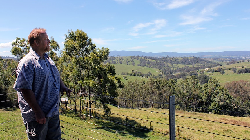 Steve Jackson looking over the Bega Valley