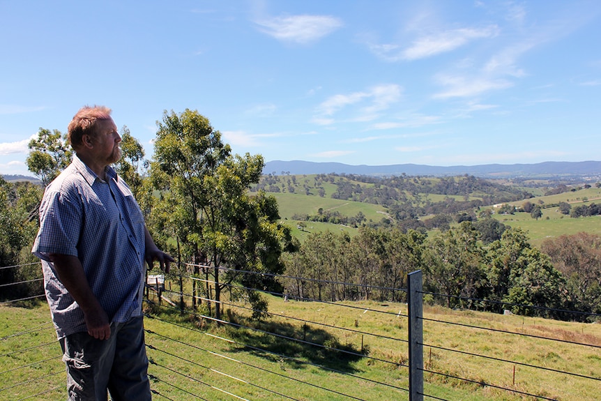 Steve Jackson looking over the Bega Valley