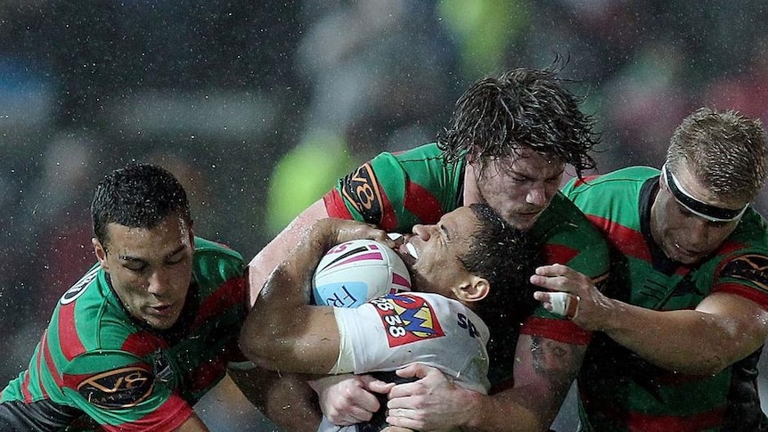 Hoffman is met by a wall of Rabbitohs