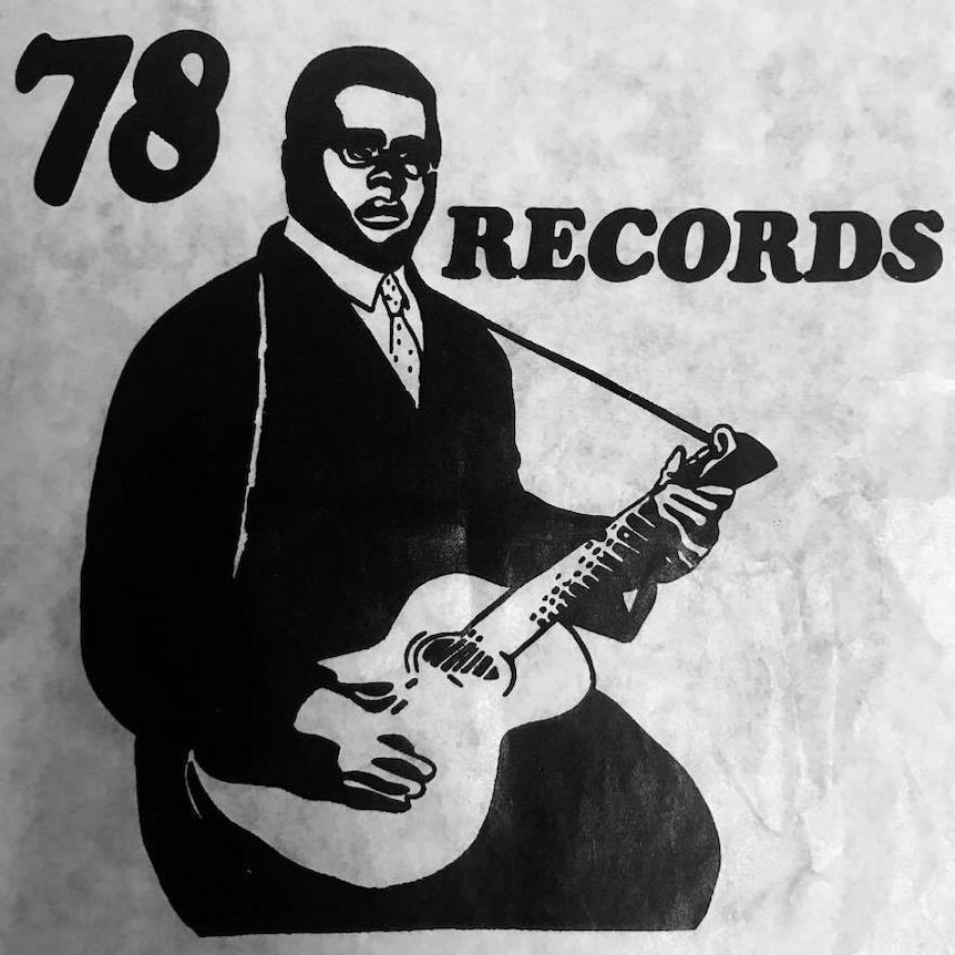 A black and white logo for 78 Records