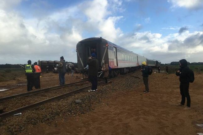 Train hits truck near Warrnambool