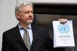 Julian Assange speaks from balcony of Ecuadorian embassy in London