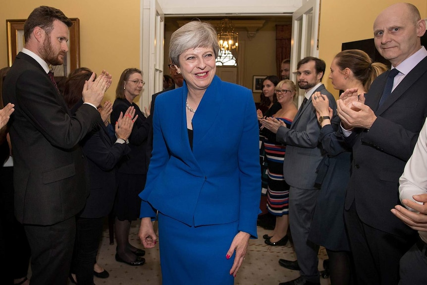 10 Downing St staff give Theresa May applause after 2017 general election