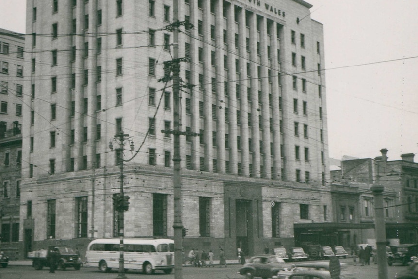 The Bank of NSW building in October 1952, 10 years after it opened.