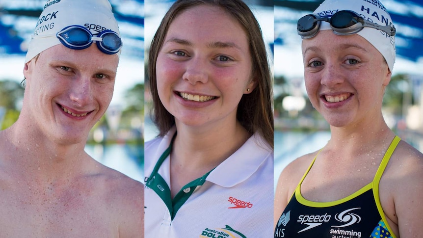 Three members of Australia's Paralympic swim squad, hopeful of making it onto the final team for Rio 2016.