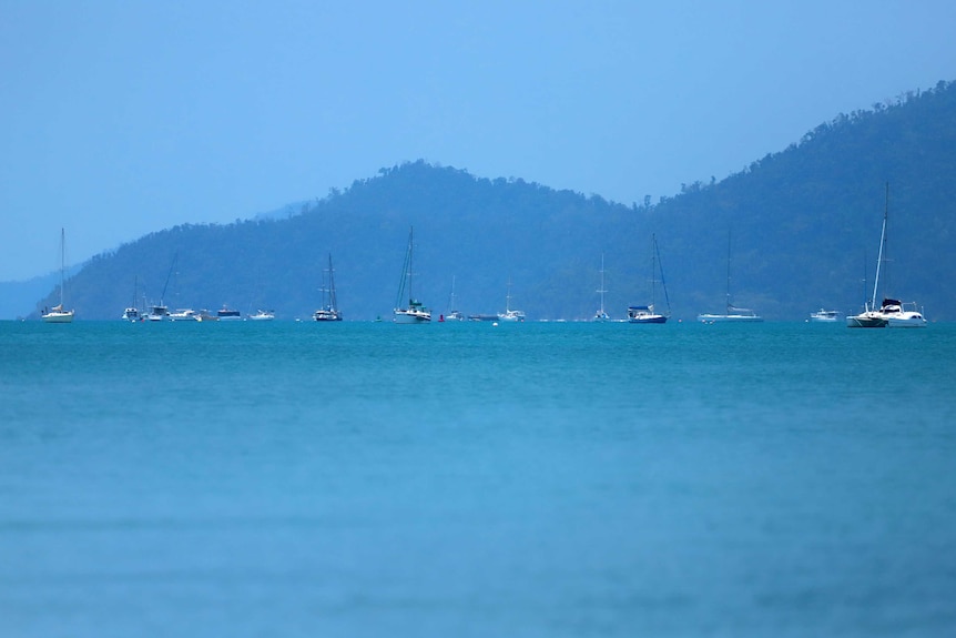 Boats on the clear blue water