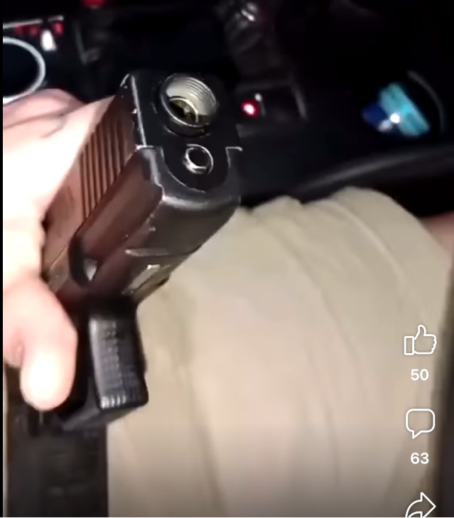 Social media image showing of the alleged gel blasters allegedly used in Gold Coast robberies