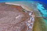 Aerial shot of Big Rat Island.