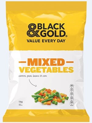Black and Gold vegetables