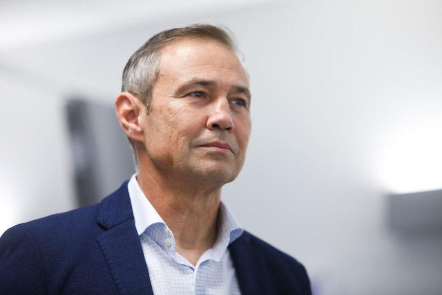 A close-up of WA Health Minister Roger Cook.