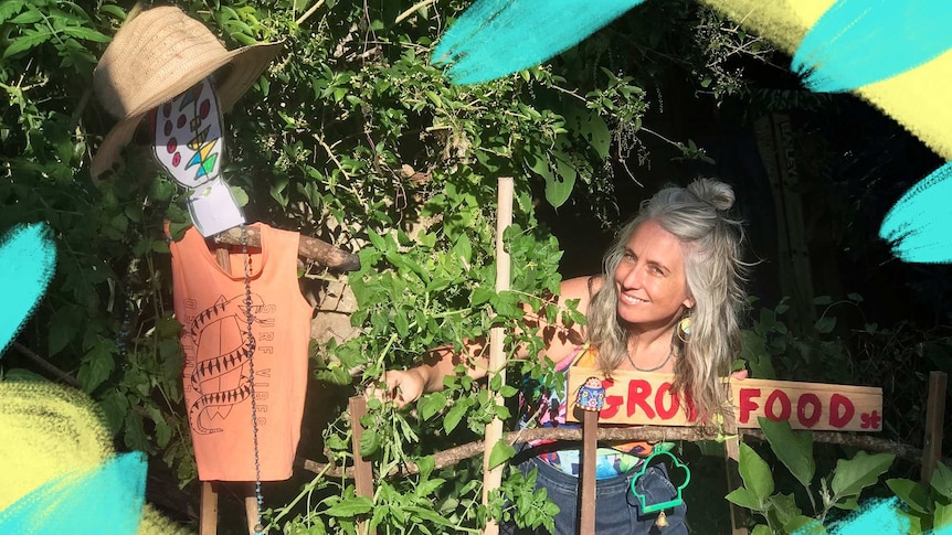 Fi Poole in her garden for a story on how to be sustainable during the coronavirus pandemic