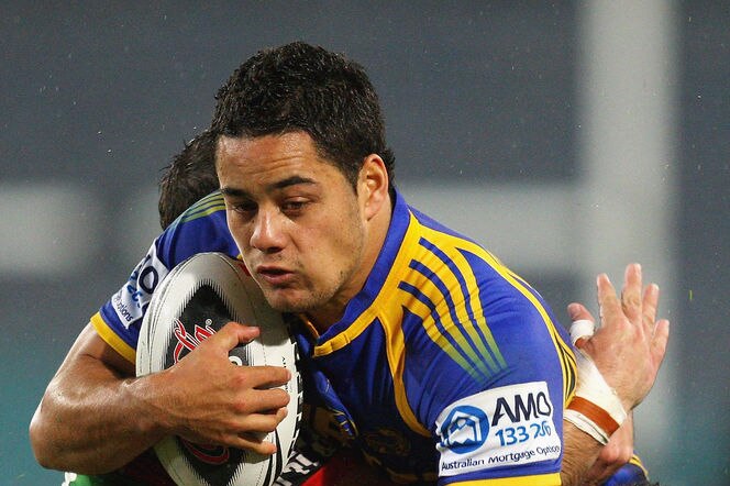 Jarryd Hayne was a standout for the Eels against South Sydney.