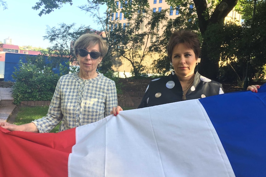 Sue Hickey with French flag
