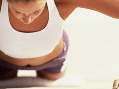 Woman doing push-ups