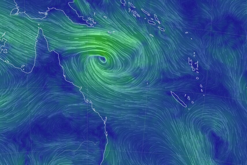昆士兰州珊瑚海热带低气压O5U。