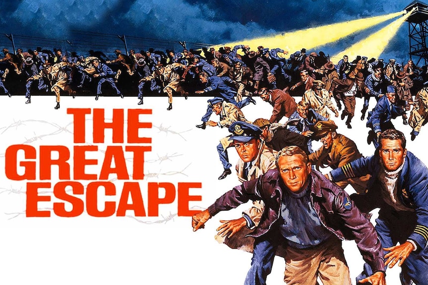 A film poster for the 1963 film The Great Escape.