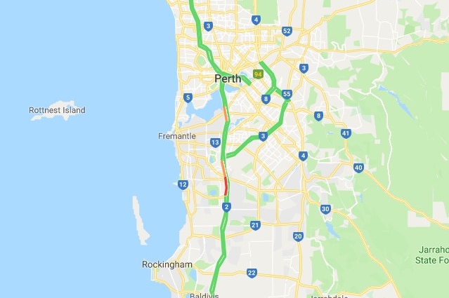 A view of Perth on Google Maps.