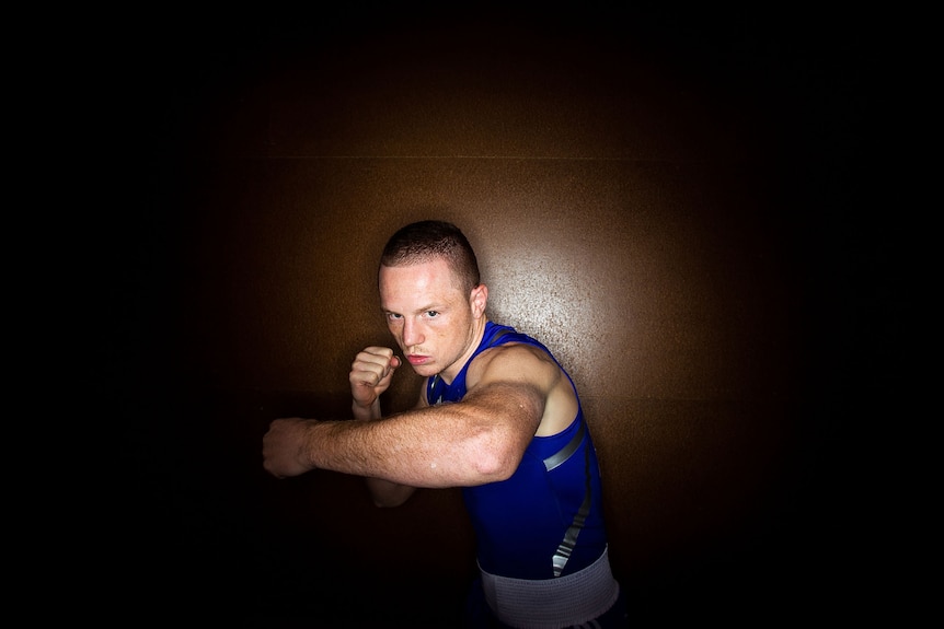 Luke Jackson poses during a portrait session at the 2012 Australian Olympic Games Boxing Team Announcement at the AIS