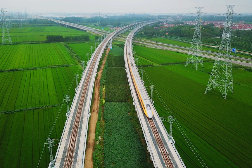 A Chinese bullet train